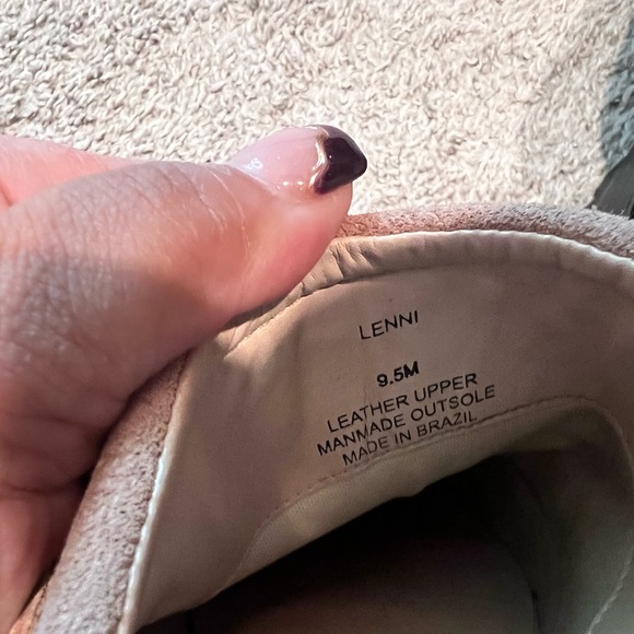 Matisse brand lenni style platform mule- suede leather “almond” color - Picture 3 of 4